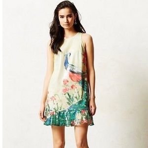 Anthropologie Leifsdottir Shimmer Plume Dress